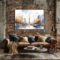 Tokyo Tower Autumn Scene Poster