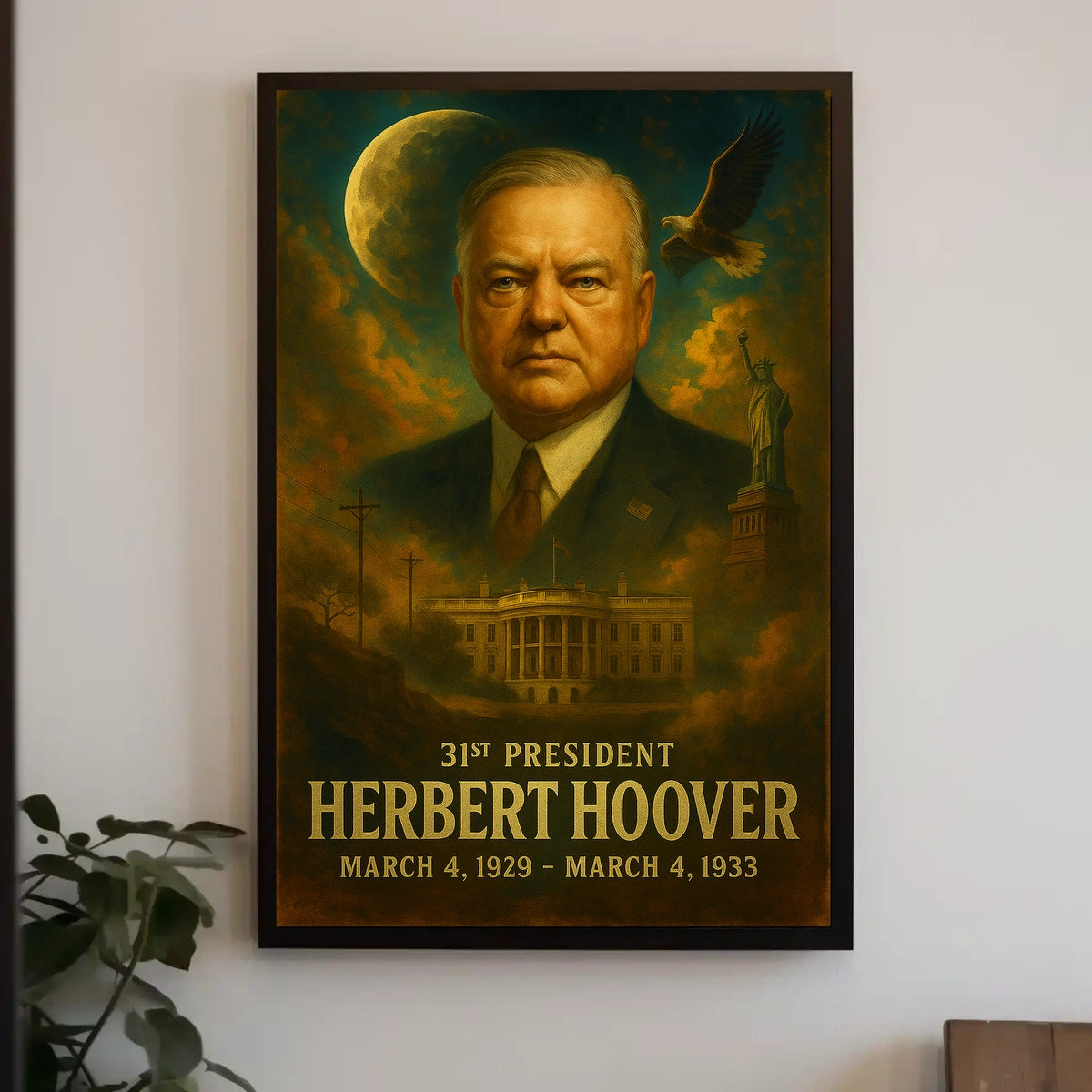 Herbert Hoover History Buff Neoclassical Realism Poster