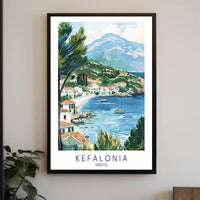Kefalonia Coastal Tranquility Travel Poster PosterGoat