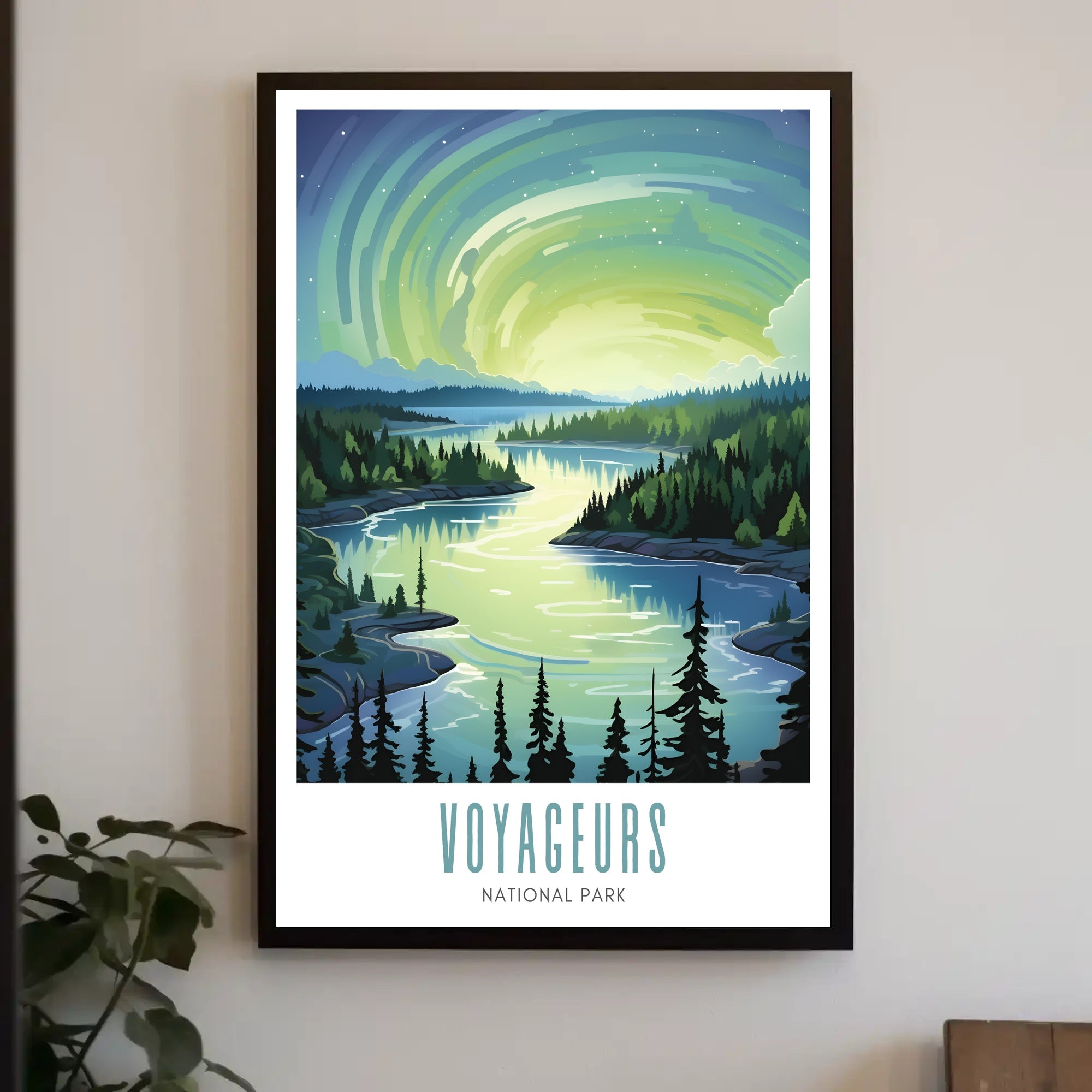 Voyageurs National Park Poster Vintage Travel Print