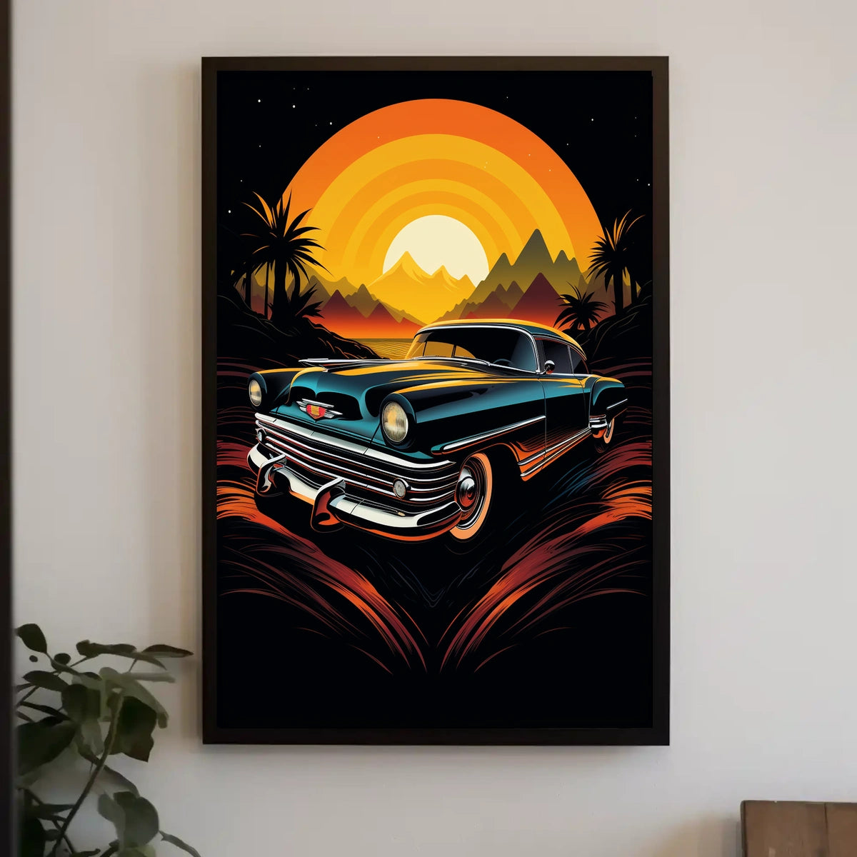 Retro Sunset Drive Poster