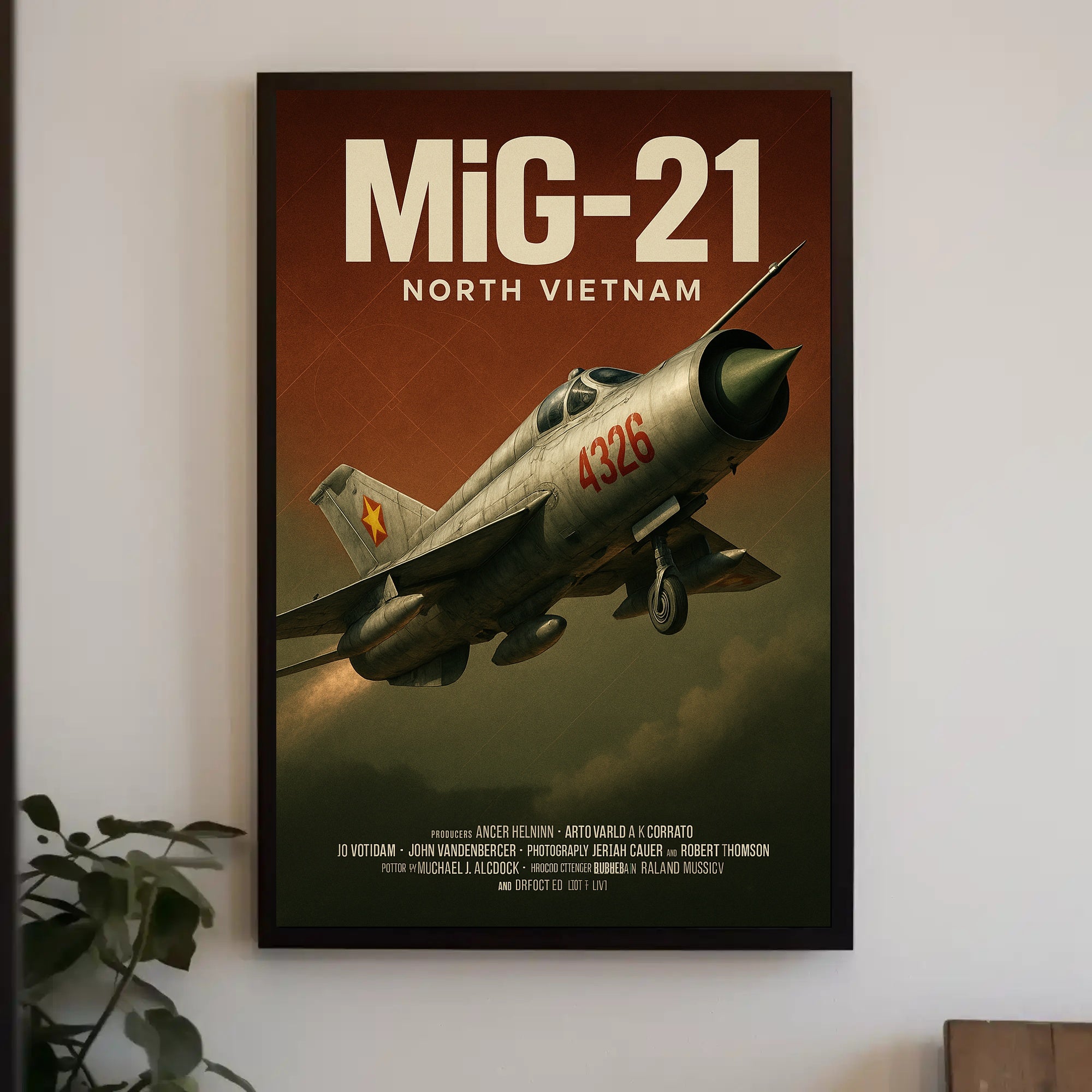 MiG-21 Fighter Jet Vietnam War Historical Poster