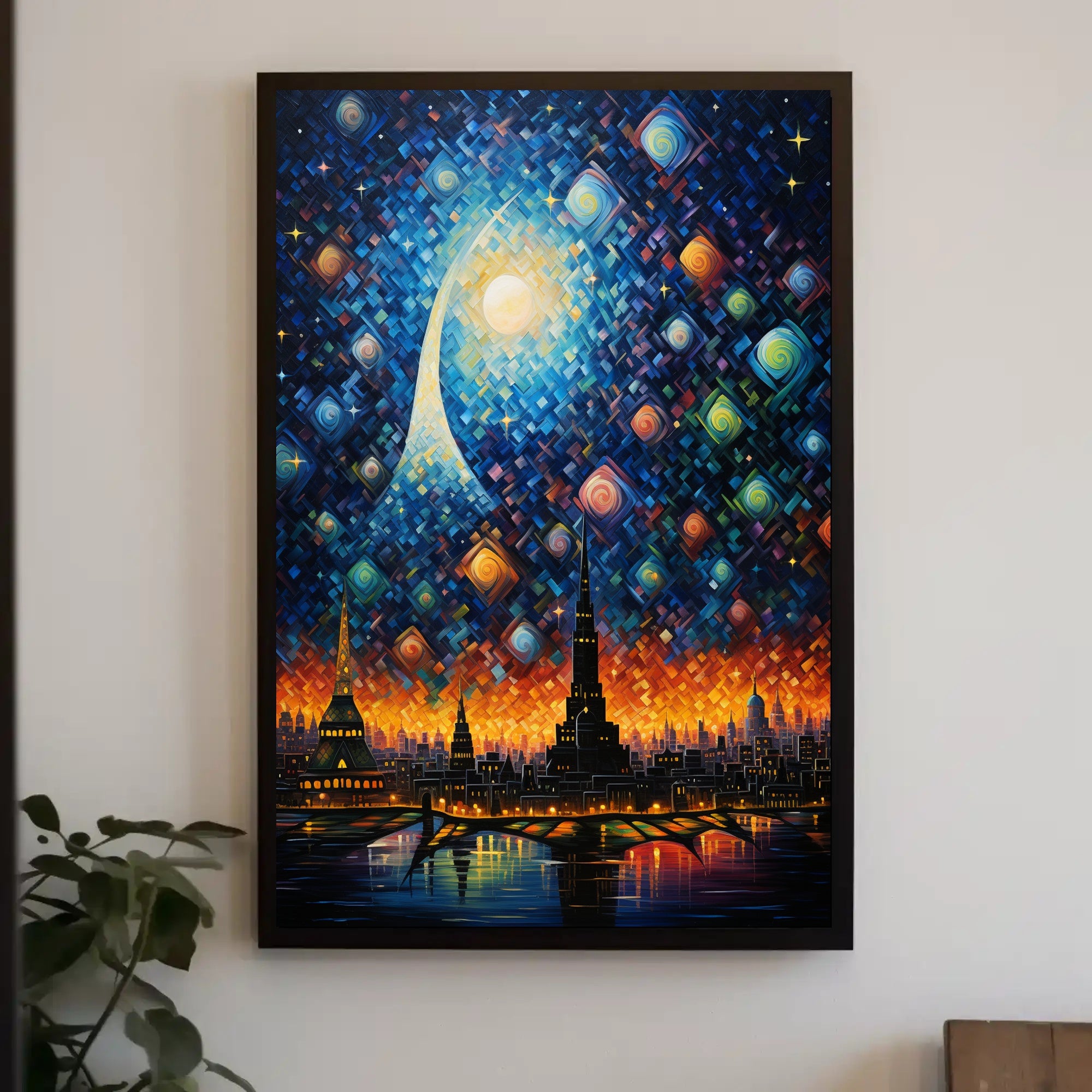 Celestial Cityscape Poster