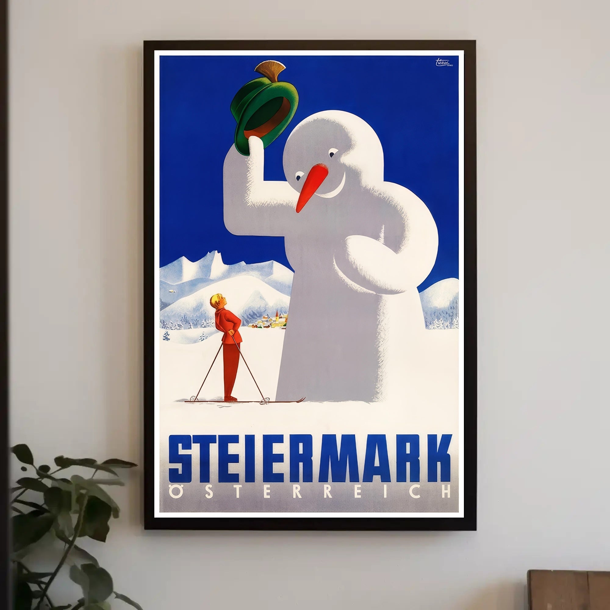 Steiermark Winter Wonderland Vintage Travel Poster PosterGoat