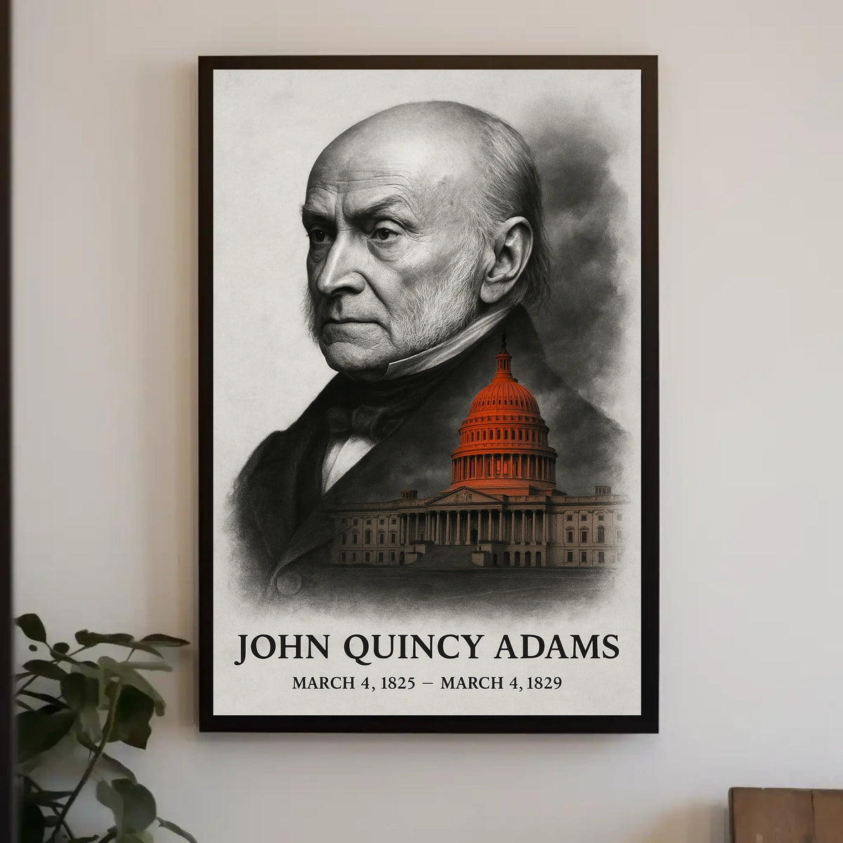John Quincy Adams 6th President of the United States Reflections Poster