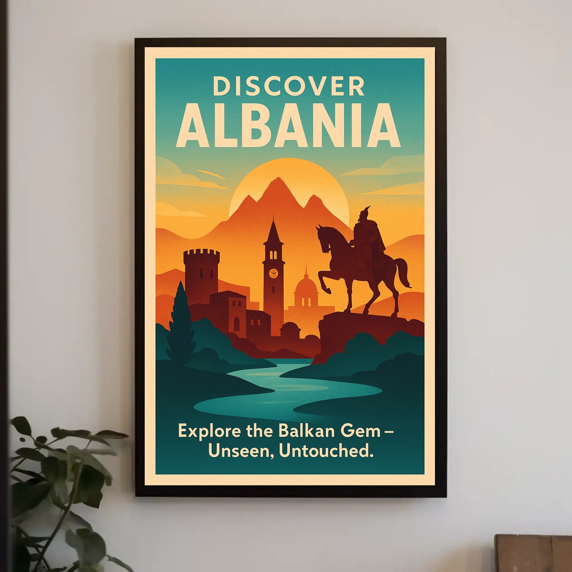 Albania Vintage Travel Poster Wall Art Print