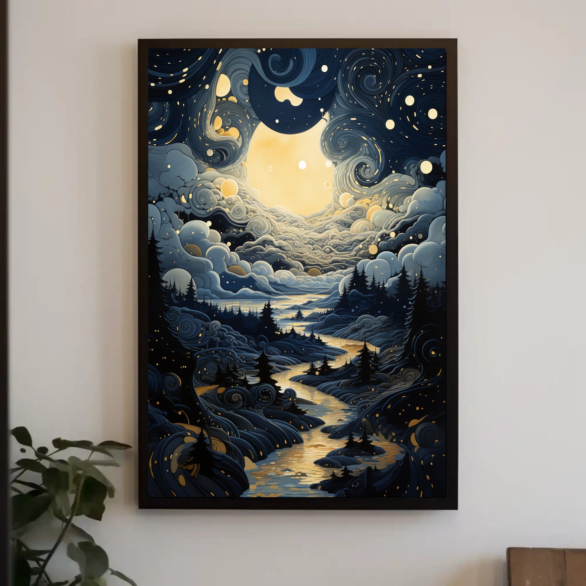Celestial Nightscape Poster PosterGoat