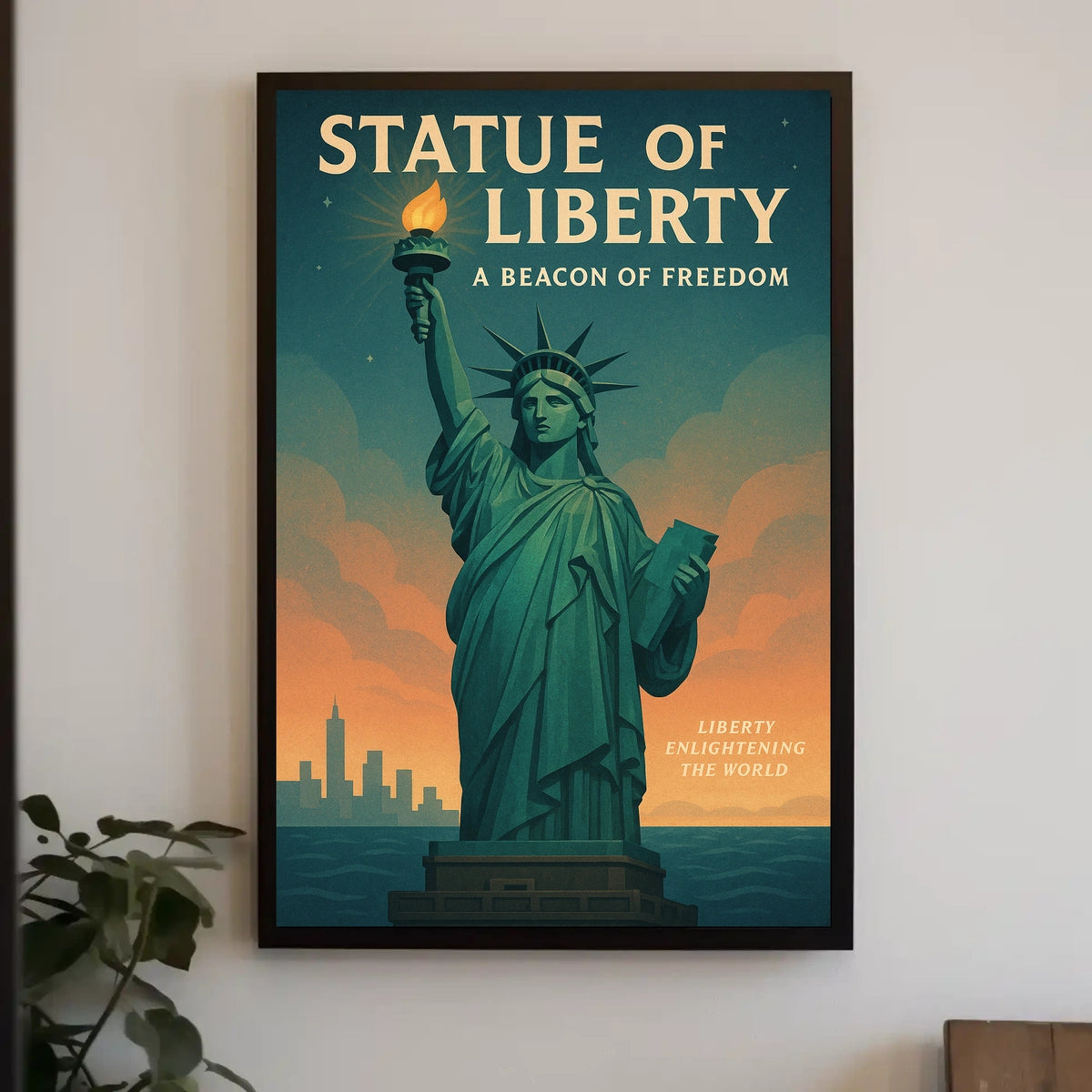 Statue Of Liberty Cultural Heritage Poster Vintage Wall Art