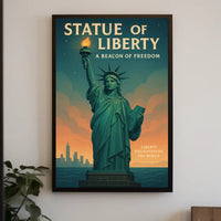 Statue Of Liberty Cultural Heritage Poster Vintage Wall Art