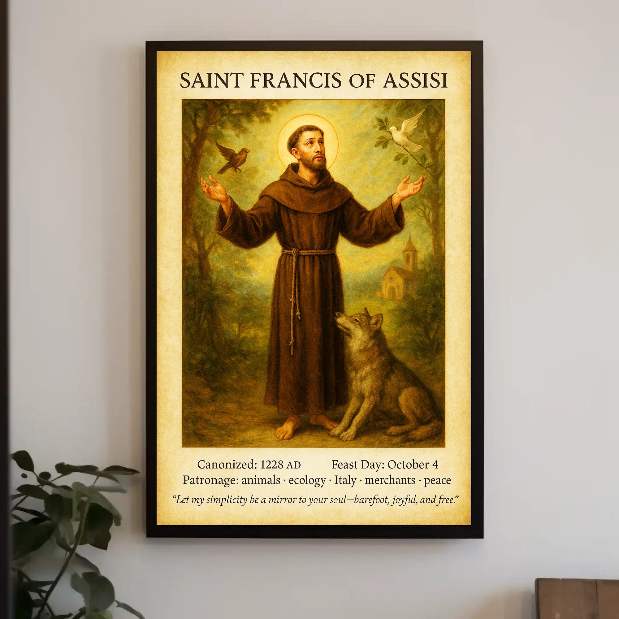 Saint Francis of Assisi Poster PosterGoat
