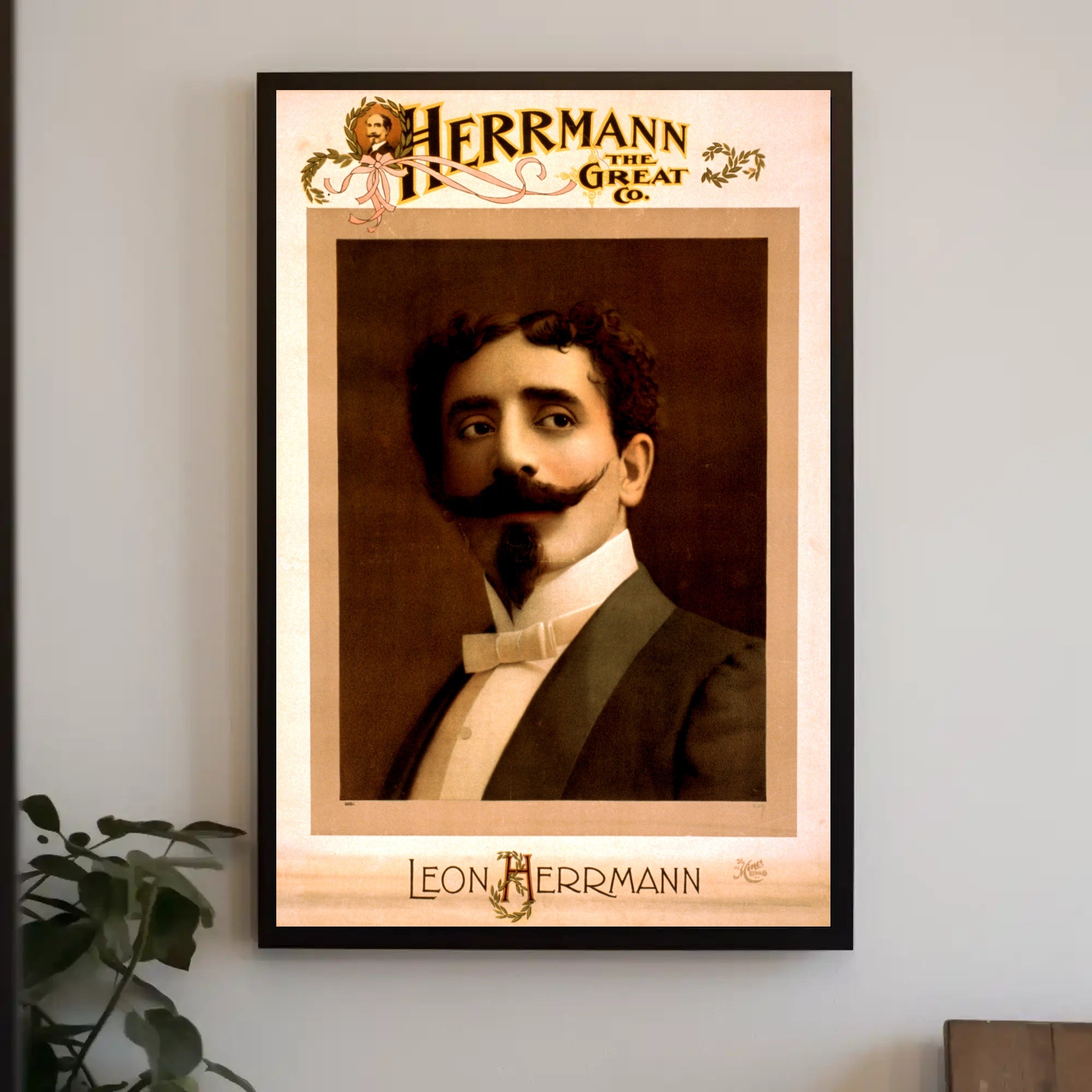 Vintage Magic Show Advertisement: Leon Herrmann Poster