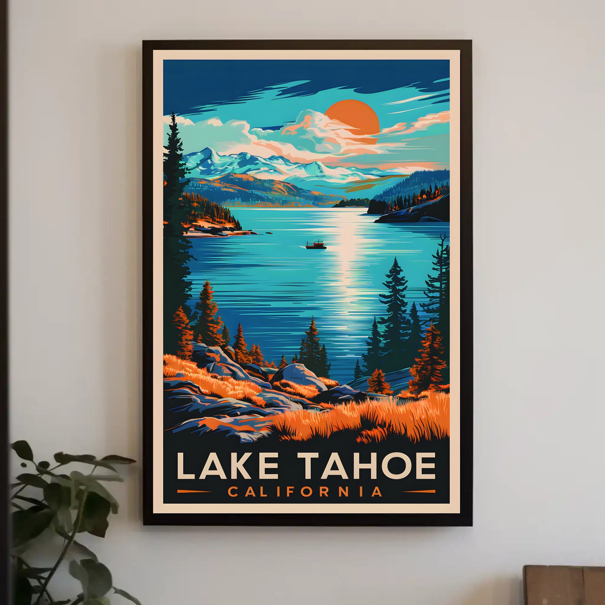 Lake Tahoe Sunset Poster
