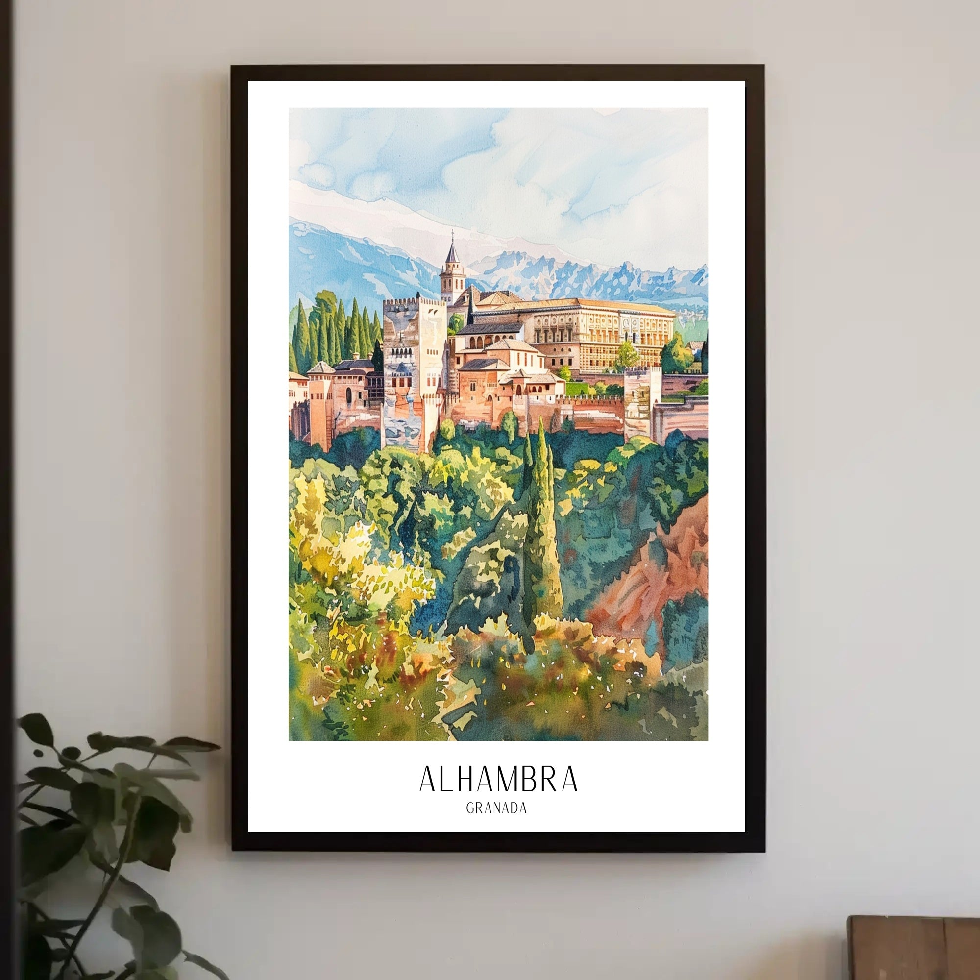 Alhambra Watercolor Art Celebrating Heritage Cultural or Heritage Poster PosterGoat