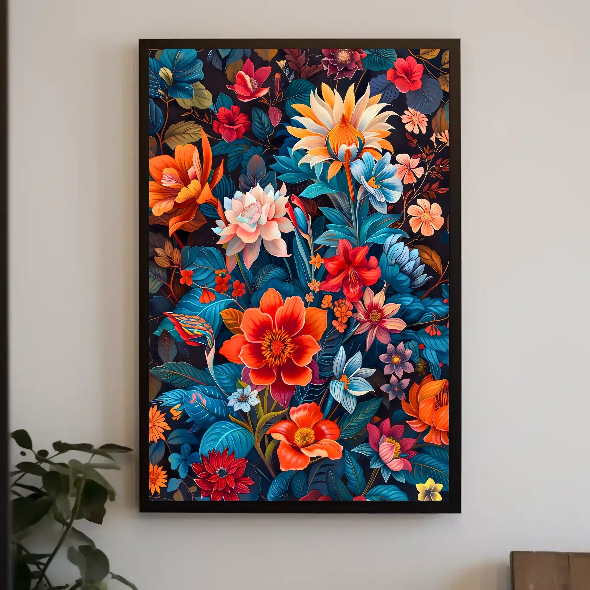 Vibrant Floral Symphony William Morris Art Poster