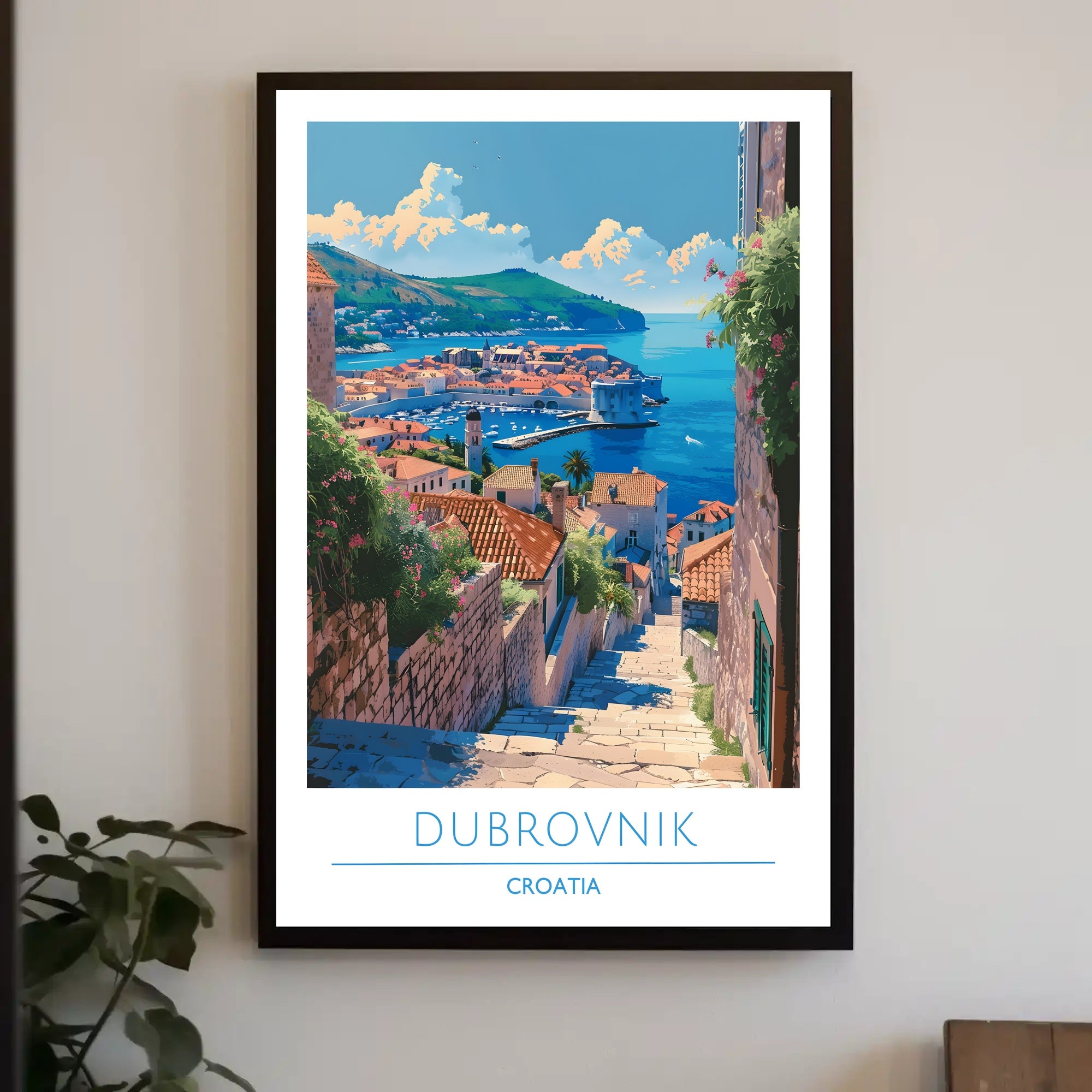 Scenic View of Dubrovnik Poster
