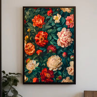 Lush Floral Elegance Art Print - Abstract or Artistic Poster
