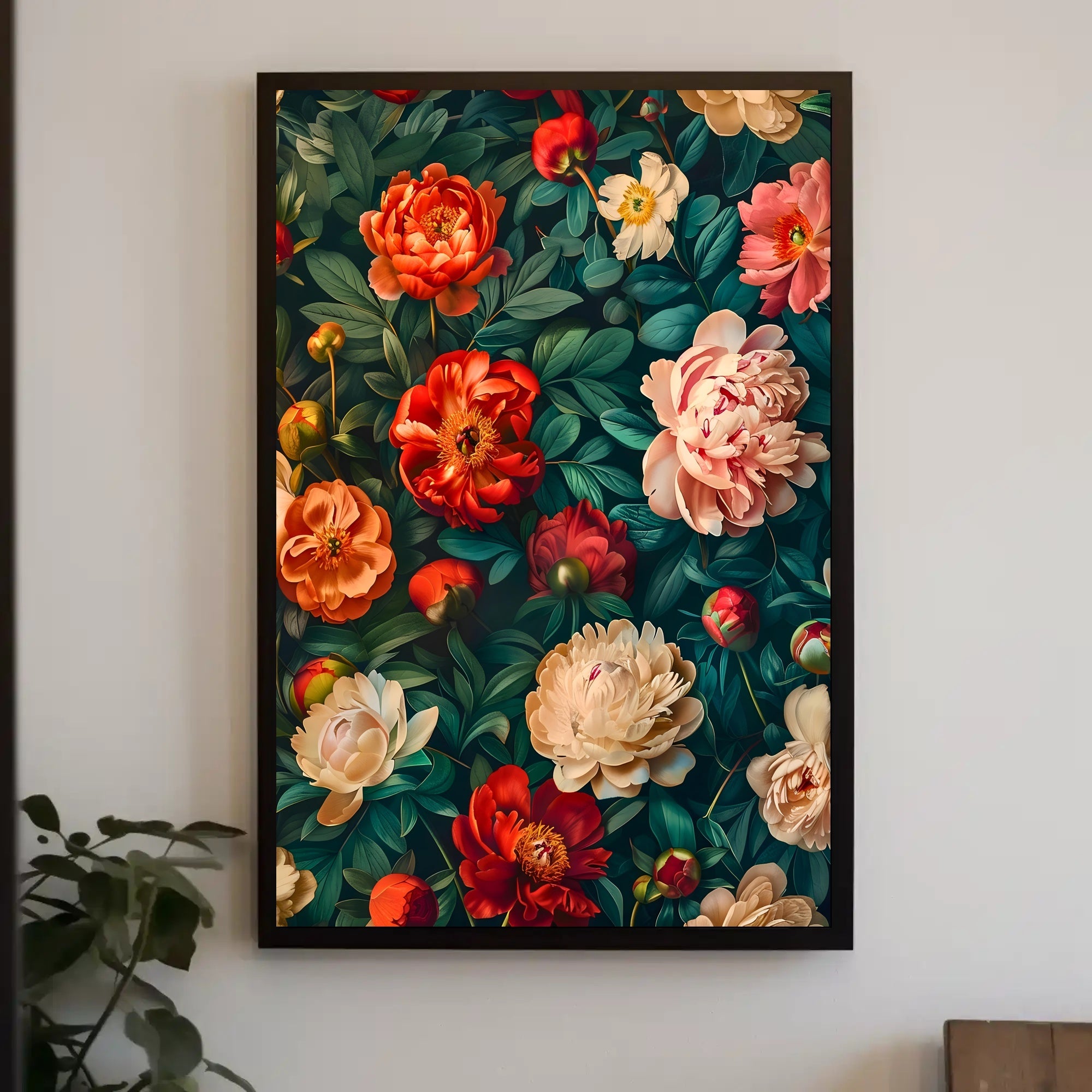 Lush Floral Elegance Art Print - Abstract or Artistic Poster