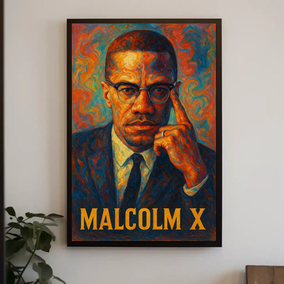 Malcolm X Iconic Portrait Poster