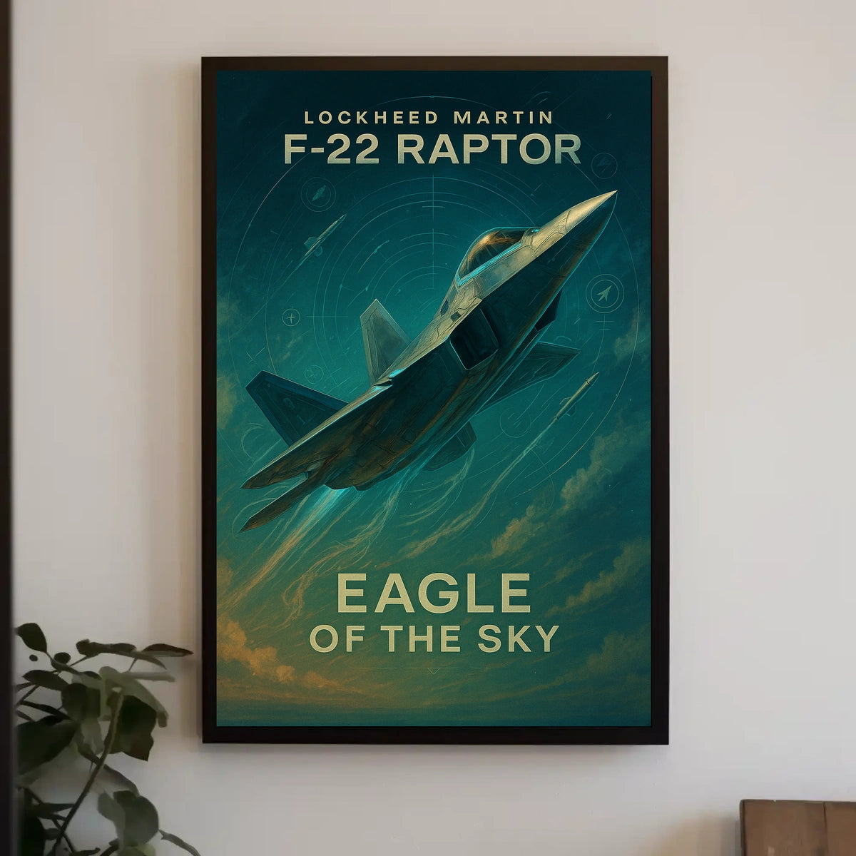 Eagle of the Sky F22 Raptor Poster for Aviation Enthusiasts