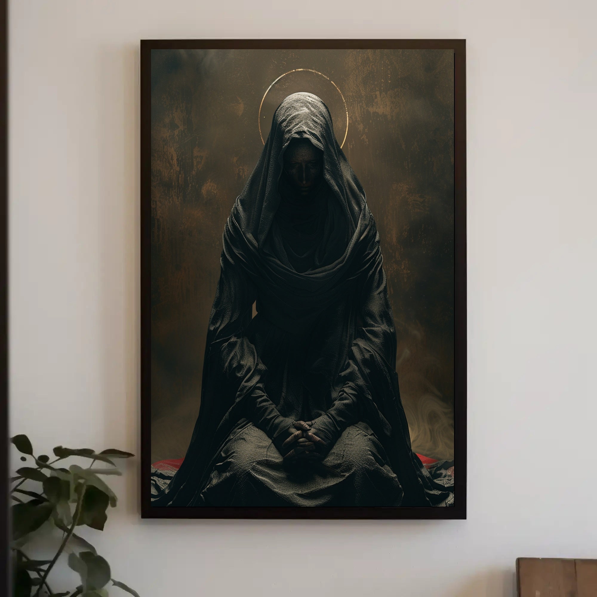 Mysterious Cloaked Figure Spiritual Art Poster Print PosterGoat