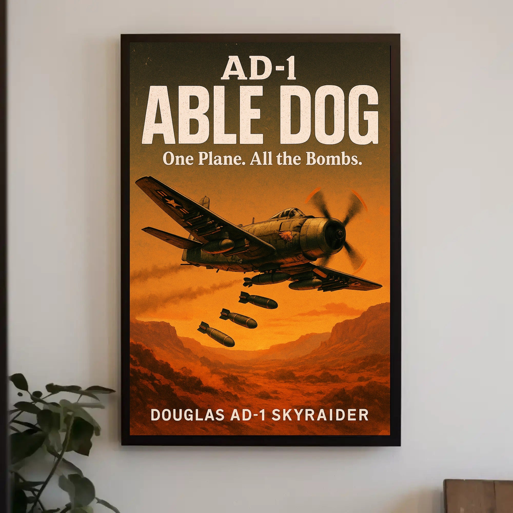 Douglas AD-1 Skyraider Able Dog Poster PosterGoat