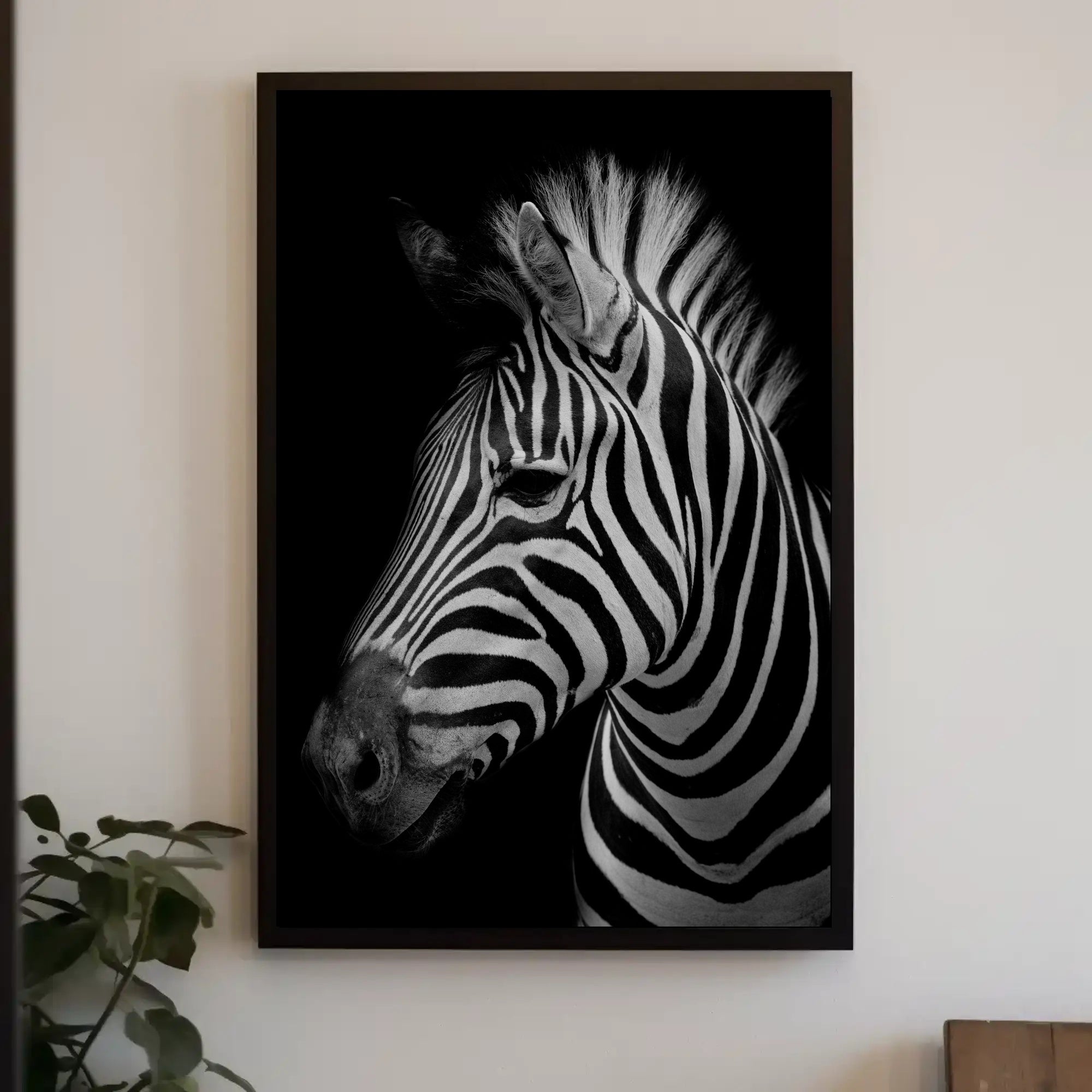 Zebra Elegance in African Wildlife Animal Poster