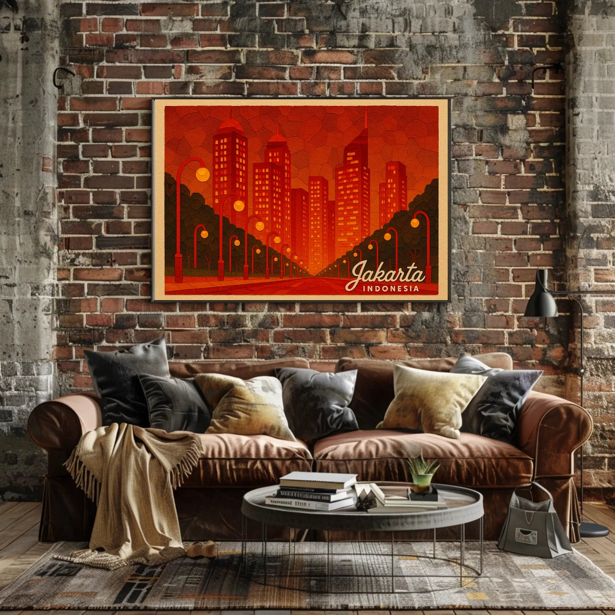 Jakarta, Indonesia Cityscape Poster