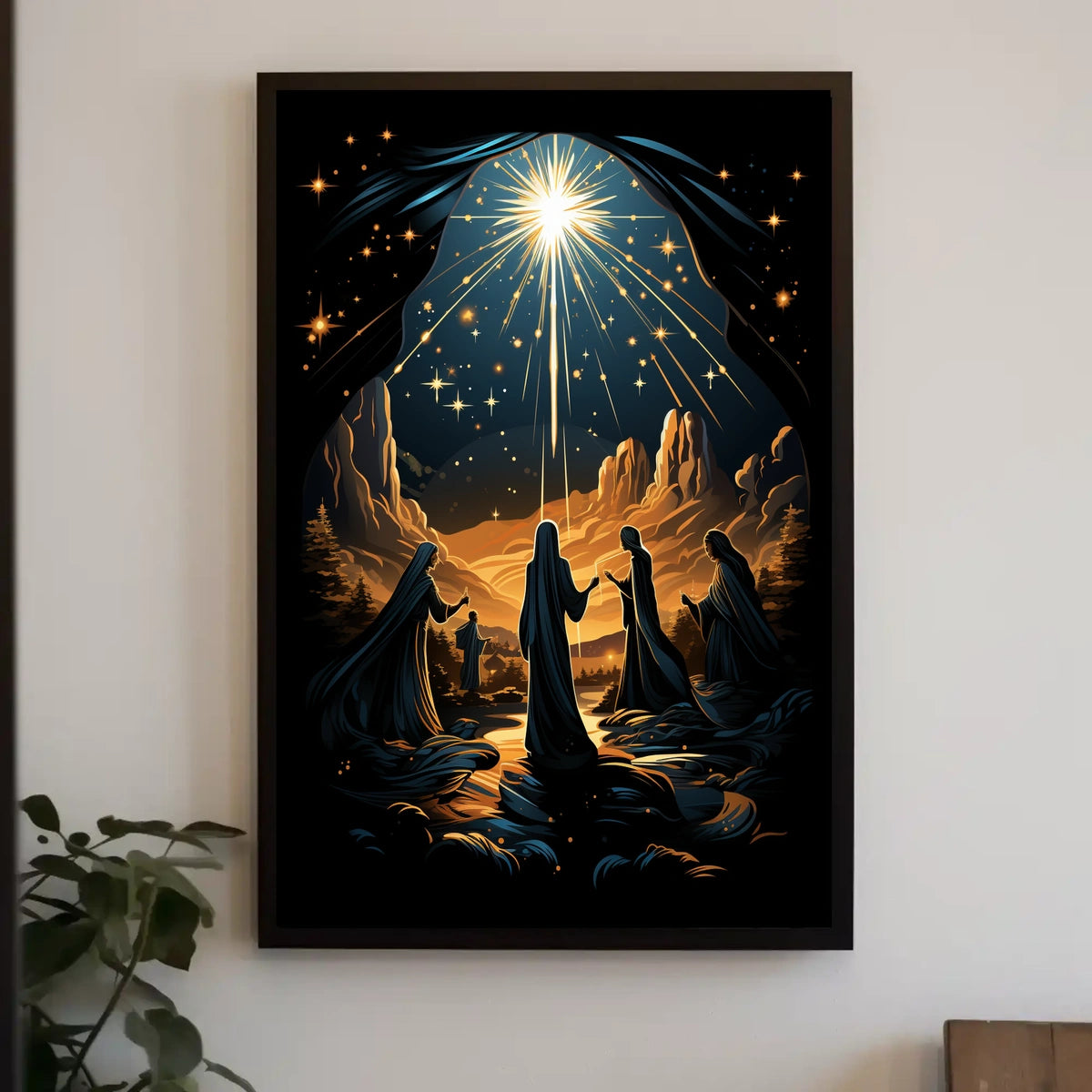 Celestial Gathering Landscape Surrealism Poster