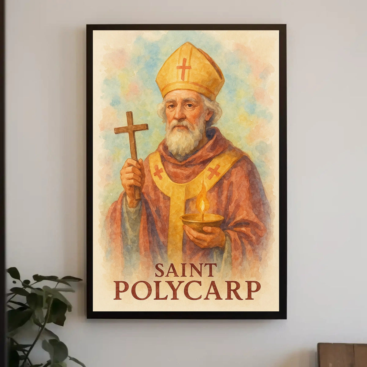 Saint Polycarp Portrait For Exhibit Space Display Poster