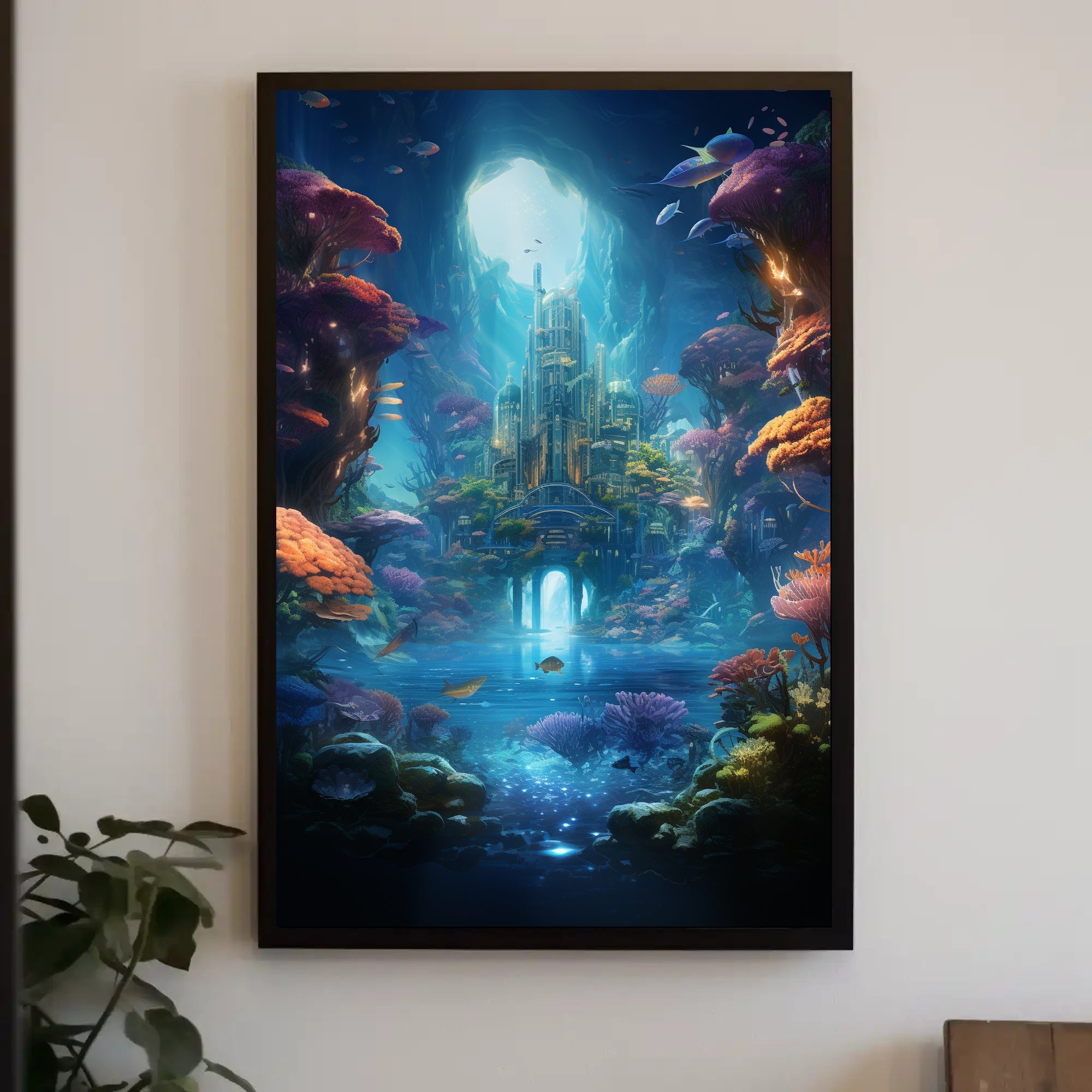 Enchanted Underwater City Poster