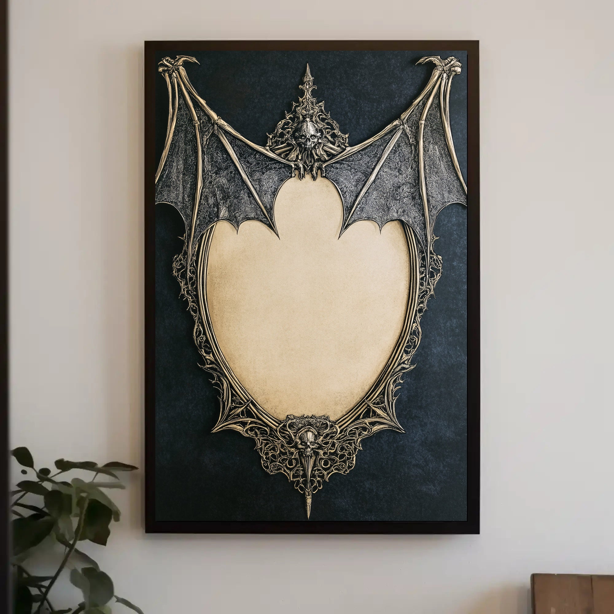 Gothic Bat Frame Poster
