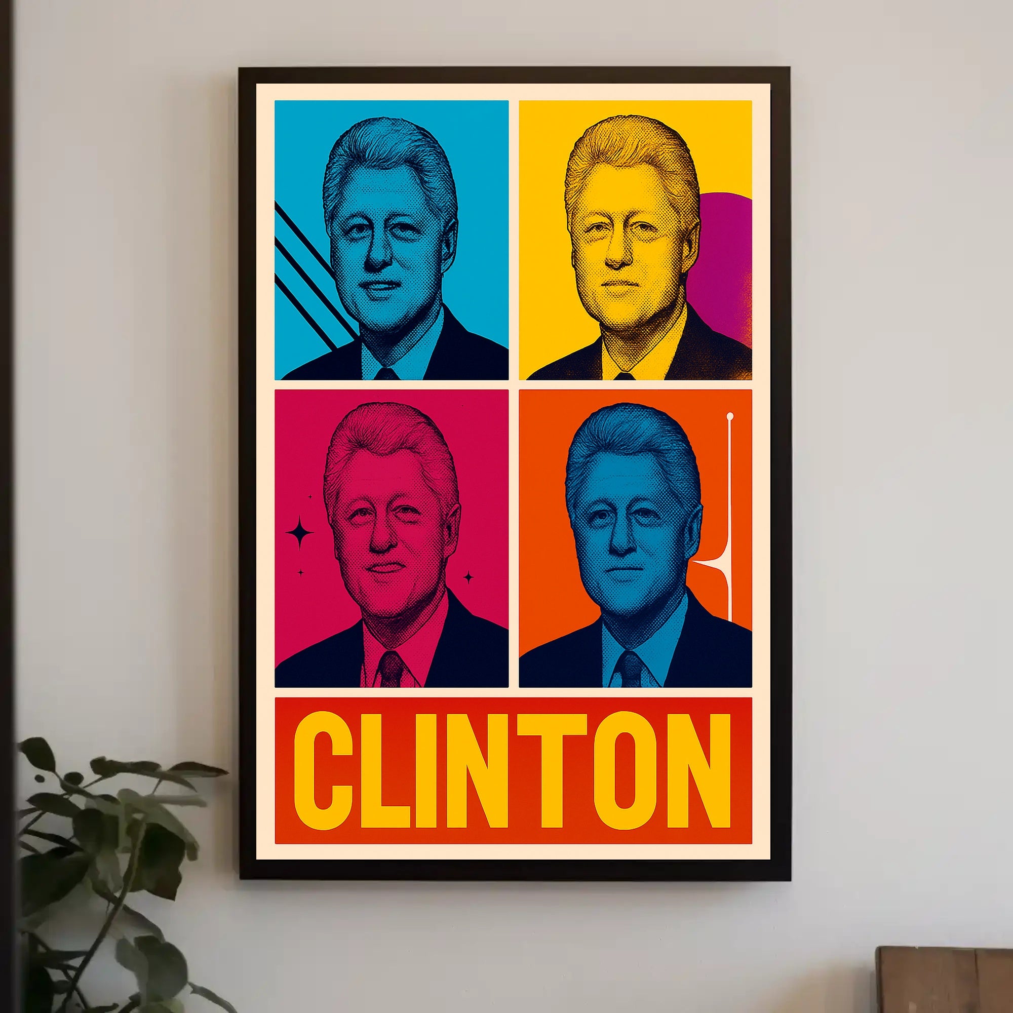 Clinton Pop Art Tribute Wall Art Print PosterGoat