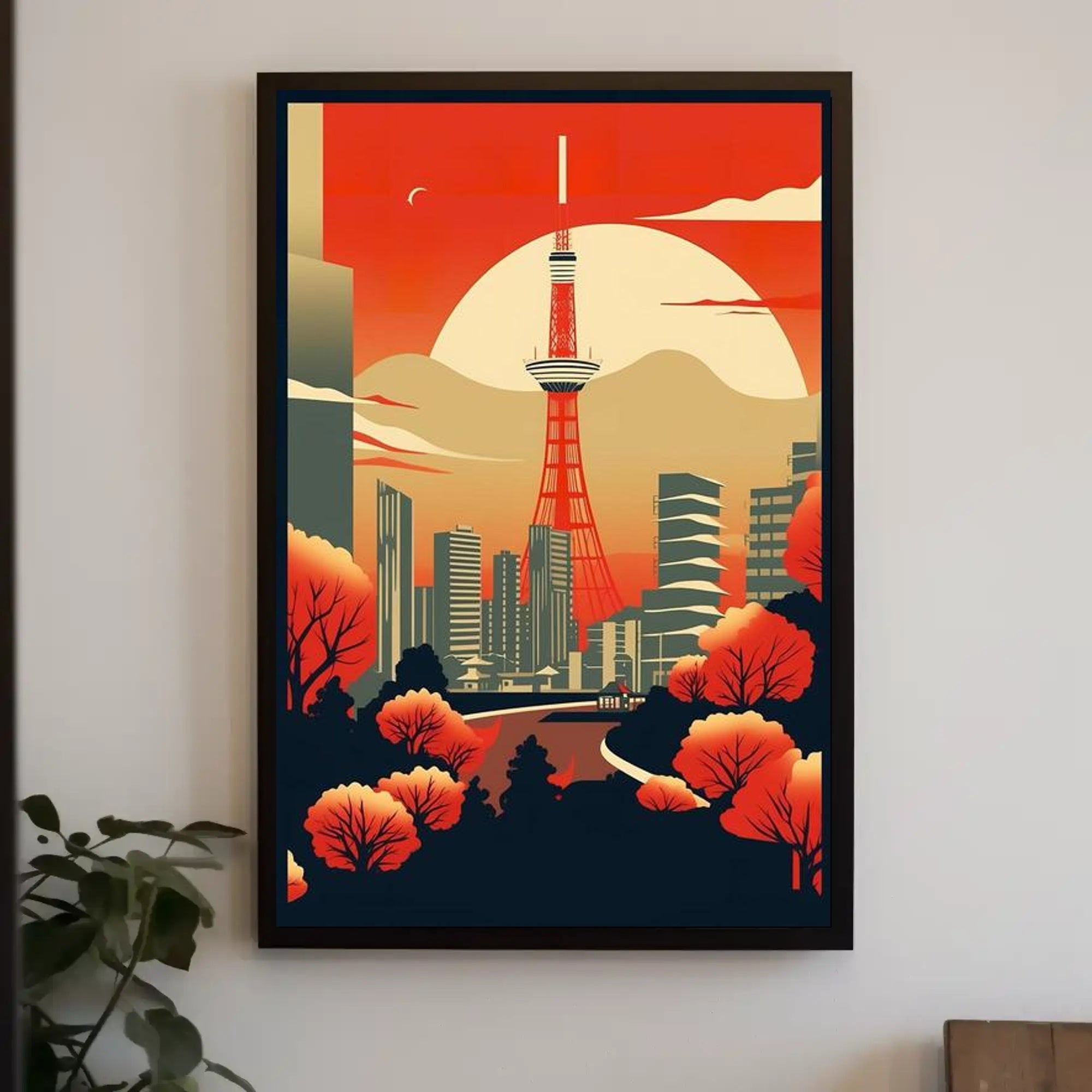 Autumn Skyline: Tokyo Tower at Sunset Poster