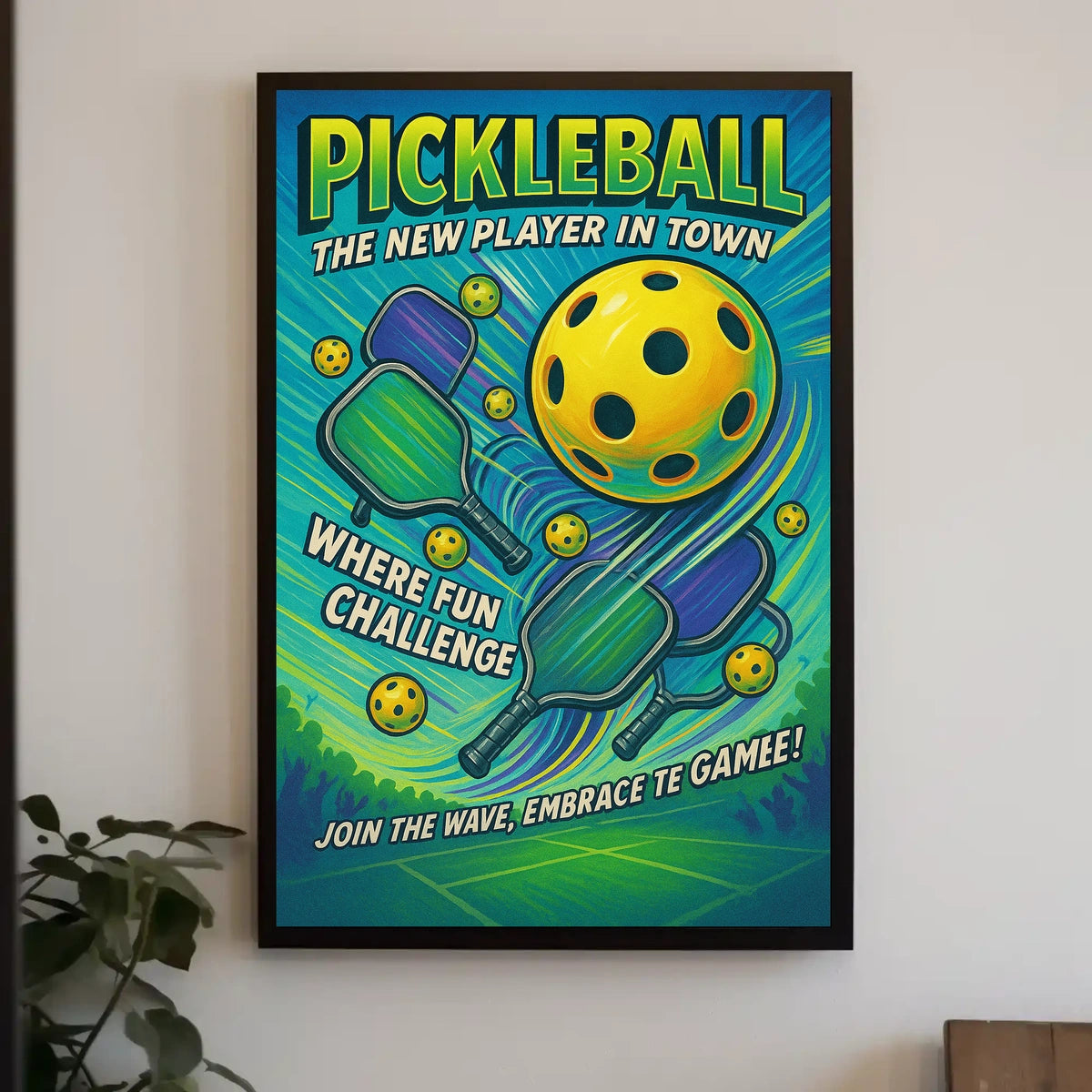 Pickleball The New Player in Town Poster