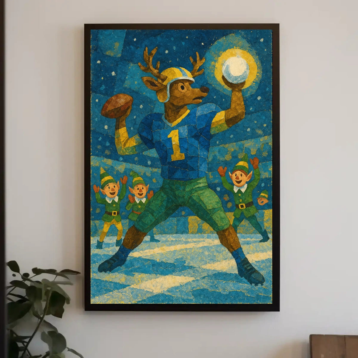 Reindeer Quarterback Poster