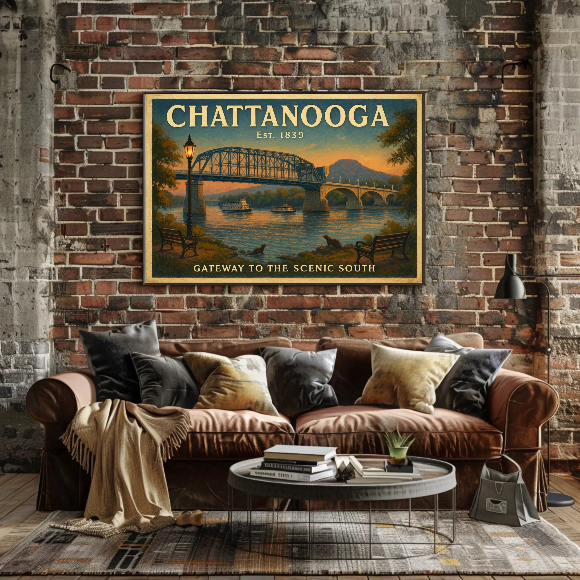 Chattanooga Scenic South Travel Poster Print