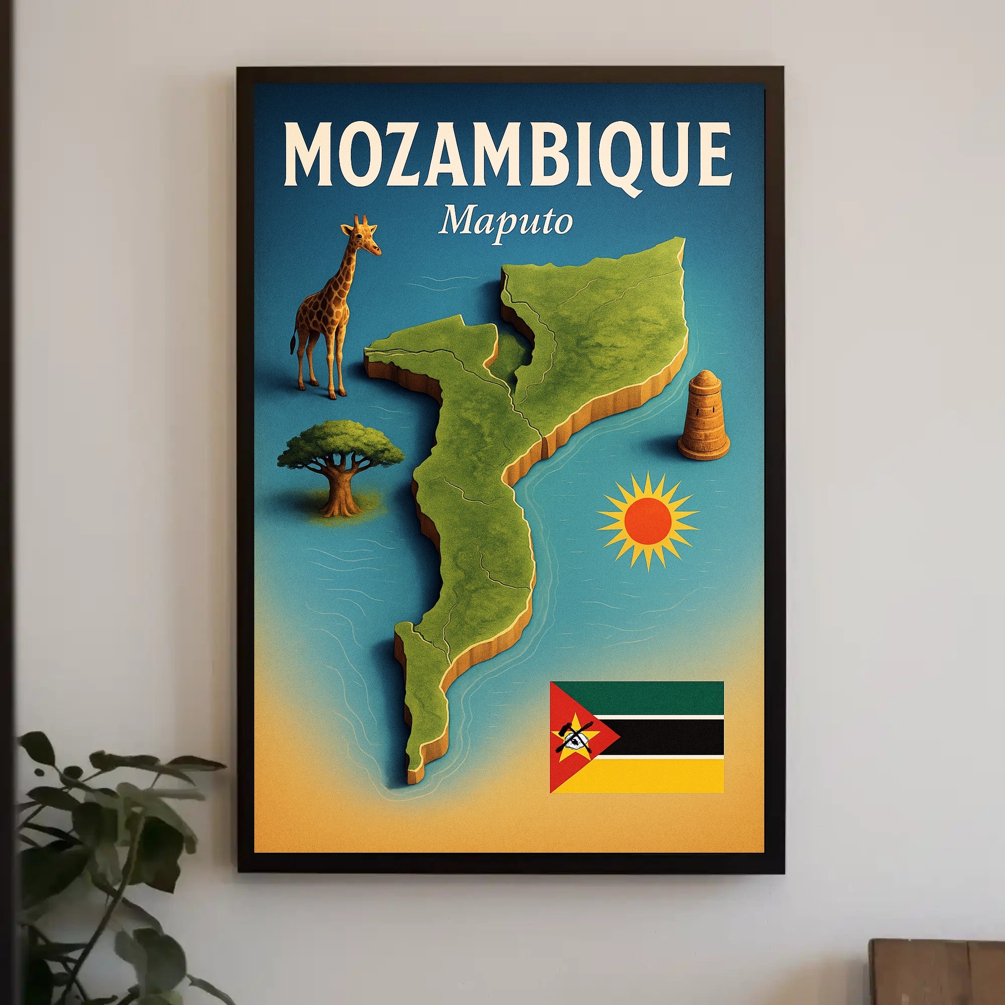 Discover Mozambique Poster PosterGoat