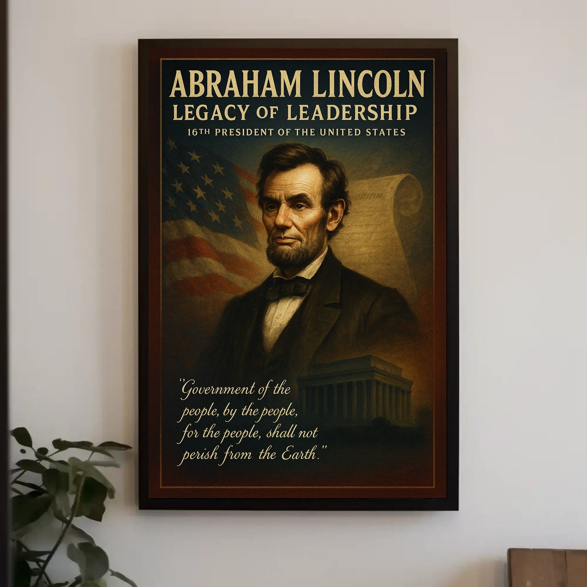 Abraham Lincoln Patriotic Historical or Presidential Poster