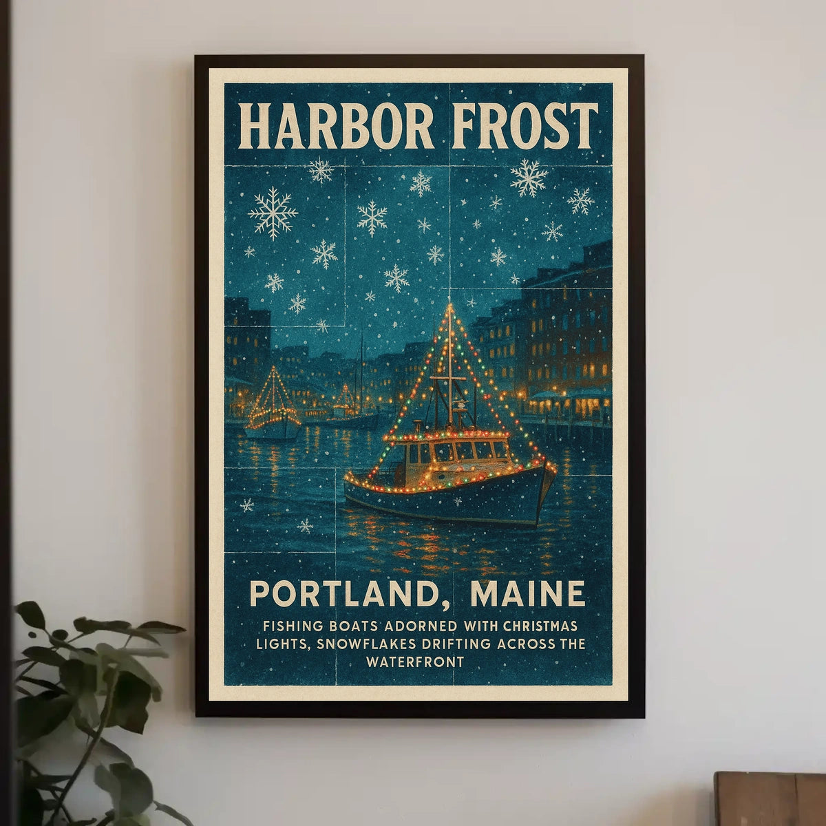 Harbor Frost In Portland, Maine Poster