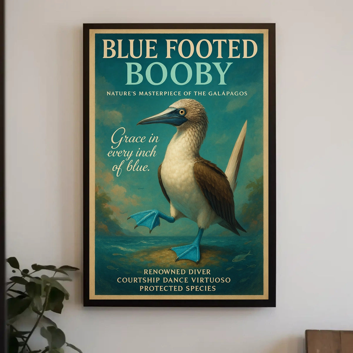 Blue Footed Booby Natures Masterpiece Poster