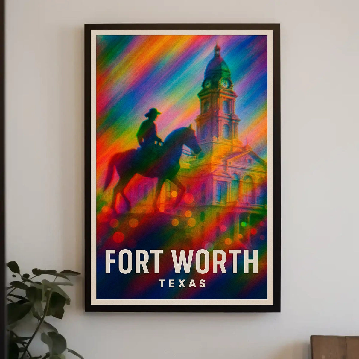 Fort Worth Texas Scenic Travel Photography Realism Poster