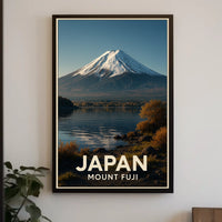 Mount Fuji Photorealism Scenic Traveler Poster