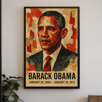 Barack Obama 44th President of the United States Layered paper Collage Poster