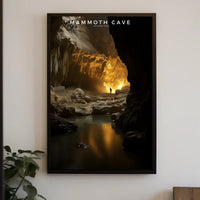 Mammoth Cave Travel Poster Vintage Cave Wall Art