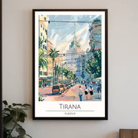 Vibrant Streets of Tirana Poster PosterGoat