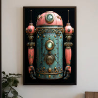 Steampunk Robot Design Poster