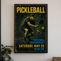 Pickleball Tournament Energy Sports Poster PosterGoat