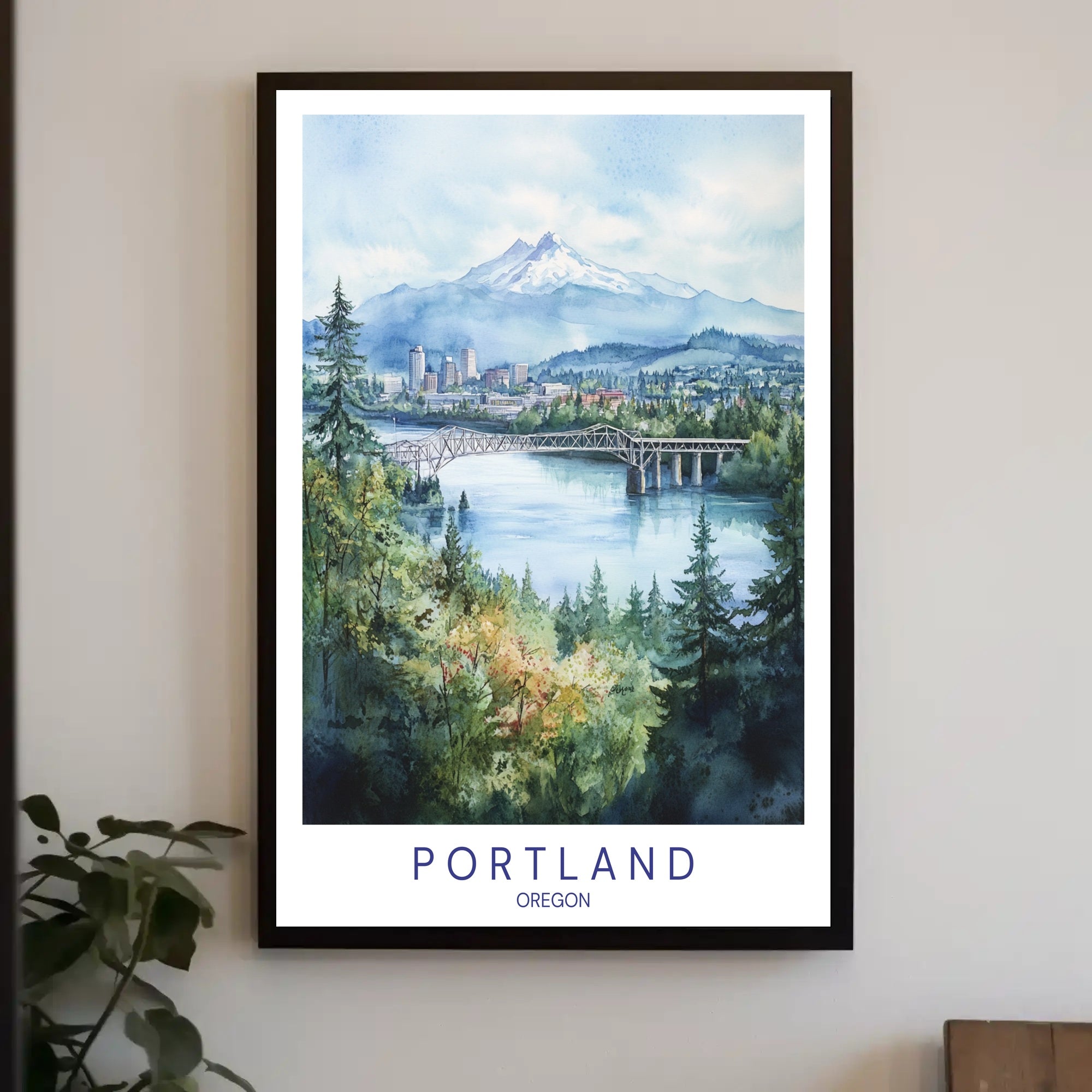 Portland Scenic View Poster PosterGoat