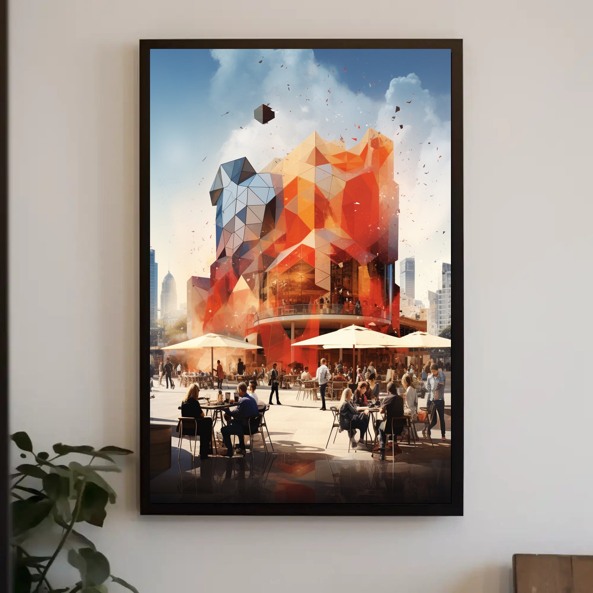 Geometric Urban Oasis Poster