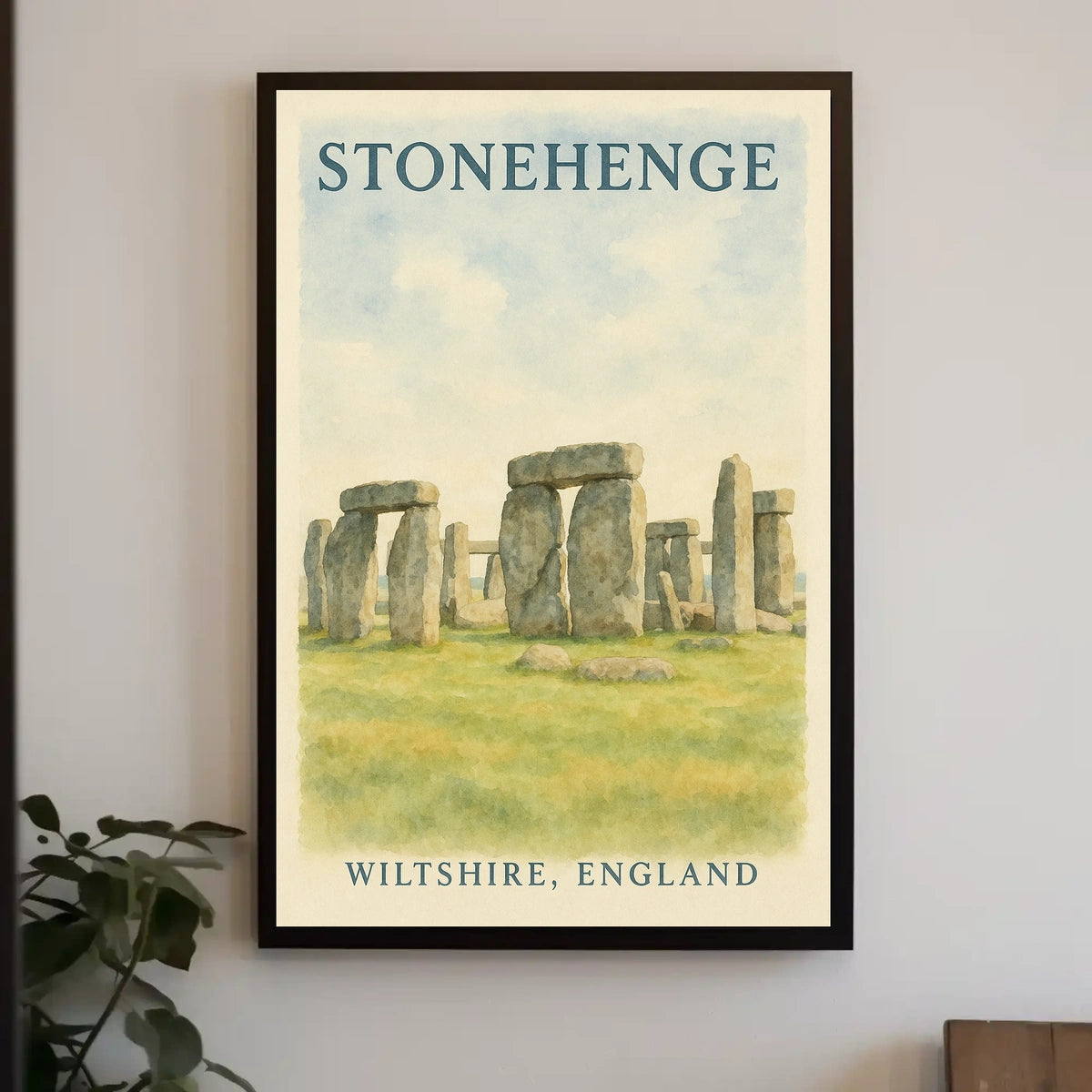 Stonehenge Wiltshire England Vintage Decor Poster